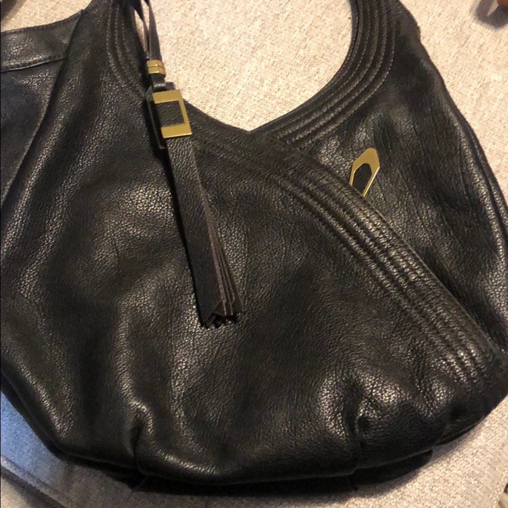 Black Genuine Leather Oryany Purse Handbag